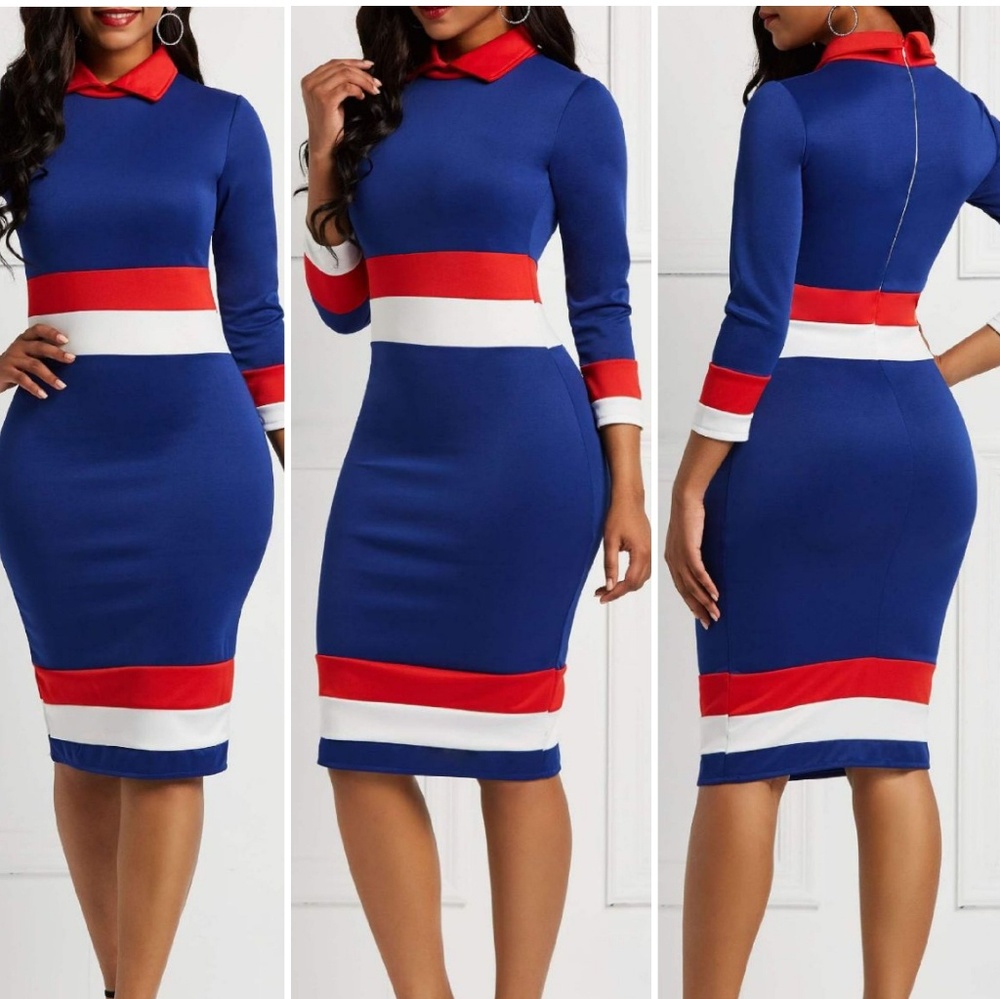 Long sleeve, knee length bodycon